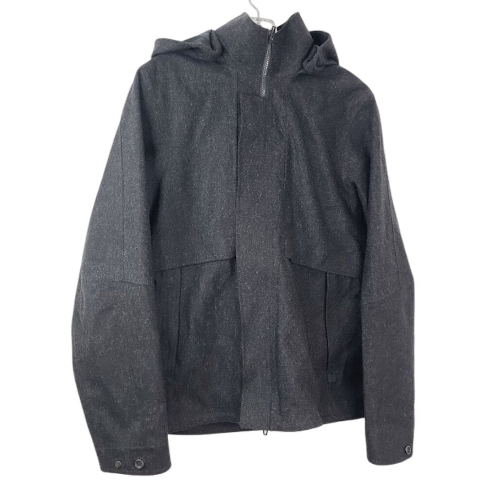Lululemon Women's Black Sorm Break Wool Hooded‎ Thermal Rain Jacket Size S